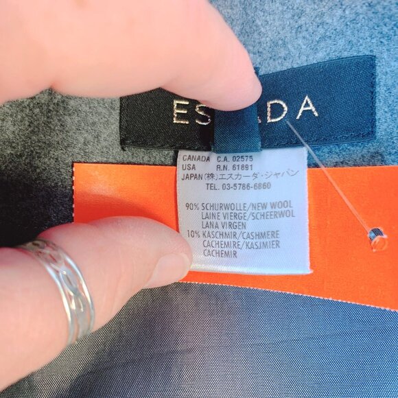 Escada Gray Wool & Cashmere Blend Skirt Size M (Italian 42) - Picture 5 of 6